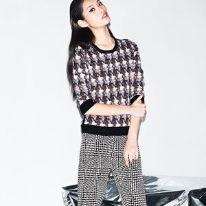 Rag & Bone Wool Houndstooth Sweater